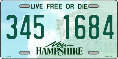NH license plate 3451684