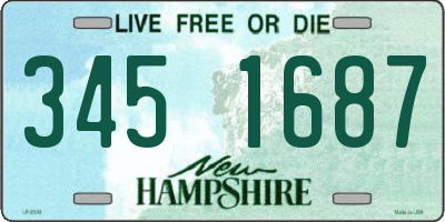 NH license plate 3451687