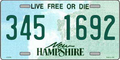 NH license plate 3451692