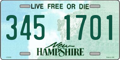 NH license plate 3451701