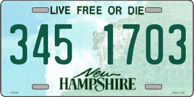 NH license plate 3451703