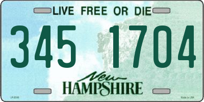 NH license plate 3451704