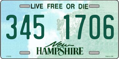 NH license plate 3451706
