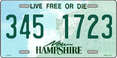 NH license plate 3451723