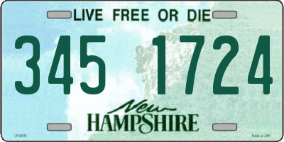 NH license plate 3451724