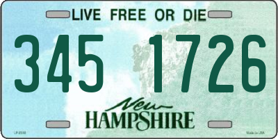 NH license plate 3451726