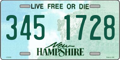 NH license plate 3451728