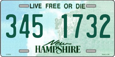 NH license plate 3451732