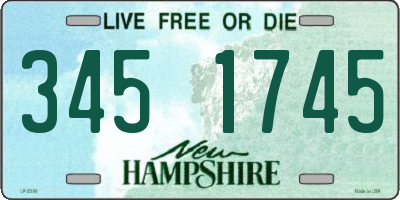 NH license plate 3451745