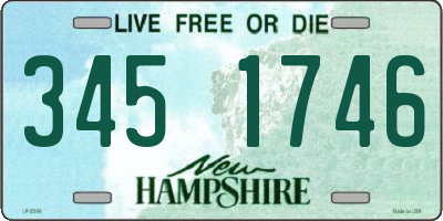 NH license plate 3451746