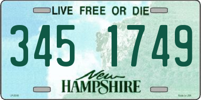 NH license plate 3451749