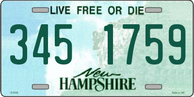 NH license plate 3451759