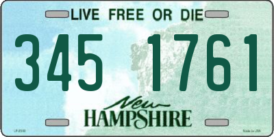NH license plate 3451761