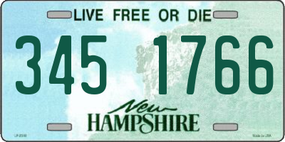NH license plate 3451766