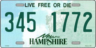 NH license plate 3451772