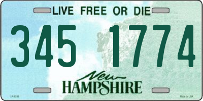 NH license plate 3451774