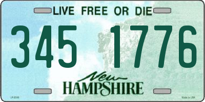 NH license plate 3451776
