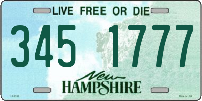 NH license plate 3451777