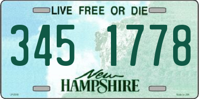 NH license plate 3451778