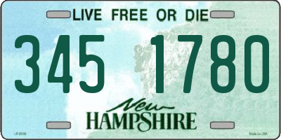 NH license plate 3451780