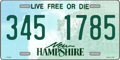 NH license plate 3451785