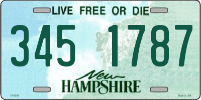 NH license plate 3451787