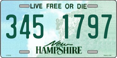 NH license plate 3451797