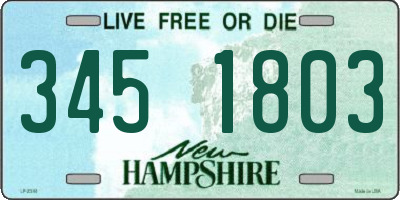 NH license plate 3451803