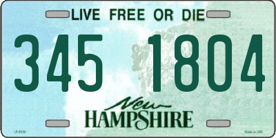 NH license plate 3451804