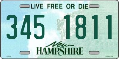 NH license plate 3451811