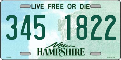 NH license plate 3451822