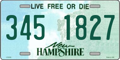 NH license plate 3451827