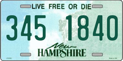 NH license plate 3451840