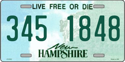 NH license plate 3451848