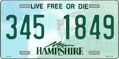 NH license plate 3451849
