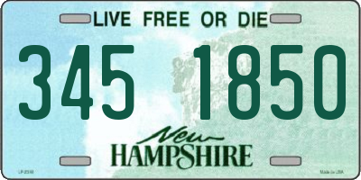 NH license plate 3451850