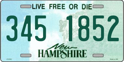 NH license plate 3451852