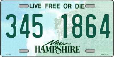 NH license plate 3451864