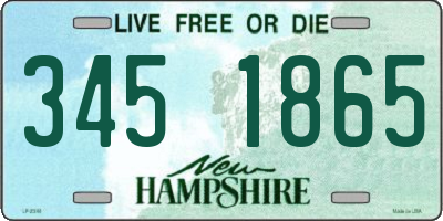NH license plate 3451865
