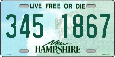 NH license plate 3451867