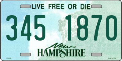 NH license plate 3451870