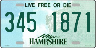 NH license plate 3451871