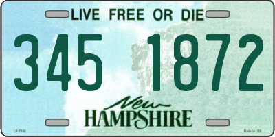 NH license plate 3451872