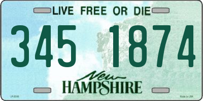 NH license plate 3451874