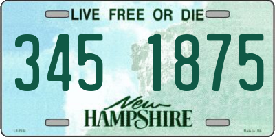 NH license plate 3451875