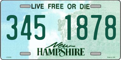 NH license plate 3451878