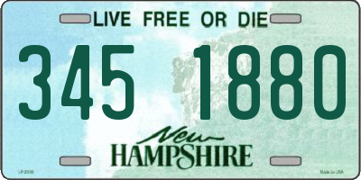 NH license plate 3451880
