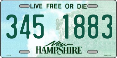 NH license plate 3451883