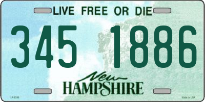 NH license plate 3451886