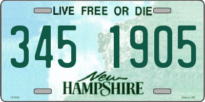 NH license plate 3451905